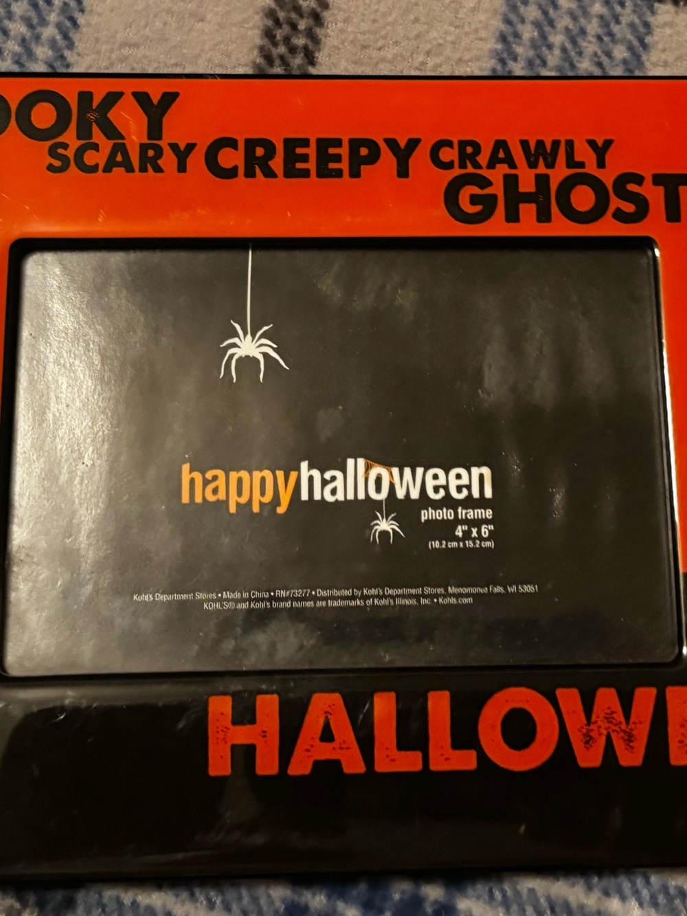 Happy Halloween Black Photo Frame - 4 x 6 (Holiday Decor)